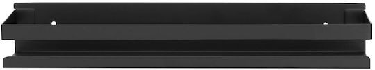 An der Wand montiert Badezimmerregal Metallisch 40x10x6cm Schwarz