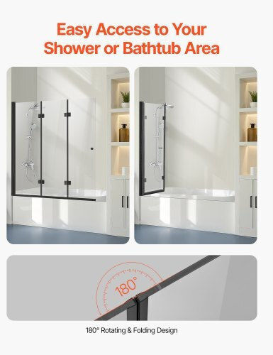 Vevor Fixed Side Bathtub 129.5x142.2cm Black