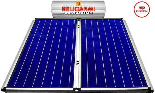 Helioakmi Megasun 2 Ηλιακός Θερμοσίφωνας 160lt Glass Διπλής Ενέργειας 3τ.μ. Επιλεκτικός