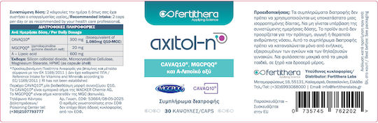 FertiThera Labs Axitol Alpha Lipoic Acid Supplement for Antioxidant Protection 30 Capsules