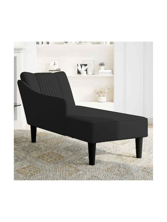 Recliner Samt Schwarz L140xW56xH66cm