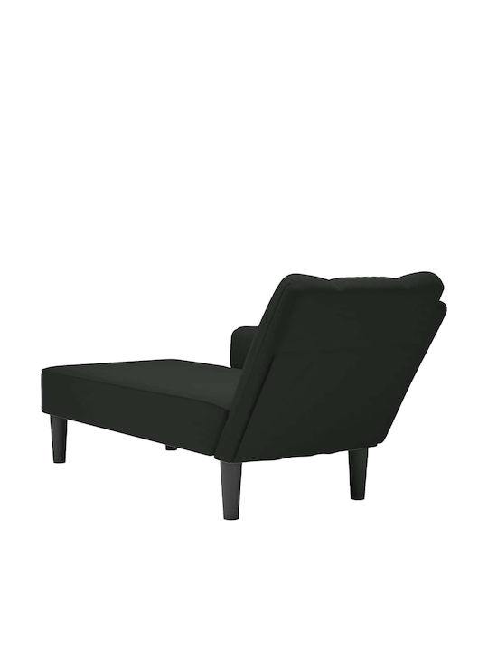 Recliner Samt Schwarz L140xW56xH66cm