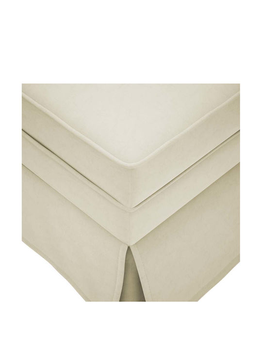 Velvet Recliner Beige L145xW56xH70cm