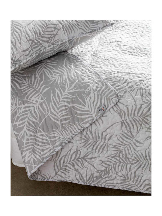 Vesta Home Cuvertură Pat Dublu Microfibră Alb-Gri 220x230cm