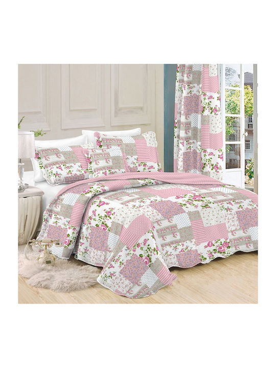 Dimcol 345 Σετ Κουβερλί Υπέρδιπλο Microfiber 3 τμχ 220x240cm 3τμχ
