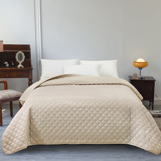 Melinen Tosca Coverlet Queen Size Microfiber Ecru 220x240cm