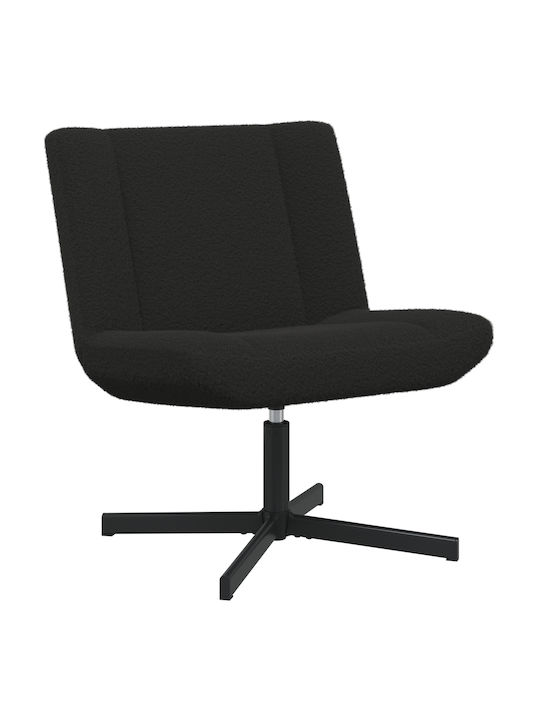 Rotativă Scaun Vizitator în Culoare Negru 63x75x76cm 1buc