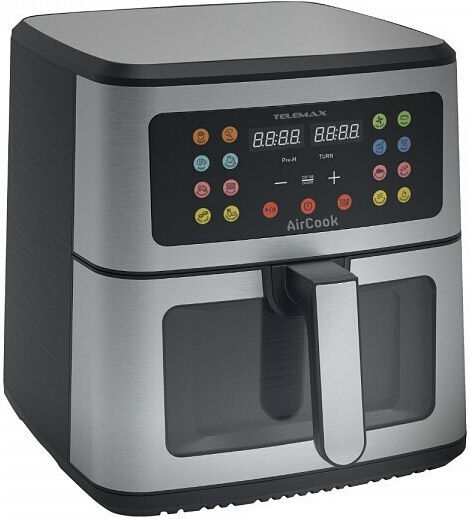 Telemax Heißluftfritteuse 8Es Silber 31-0809