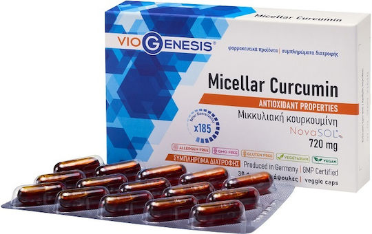 Viogenesis Micellar Curcumin 720mg 30 veg. caps 72 caps