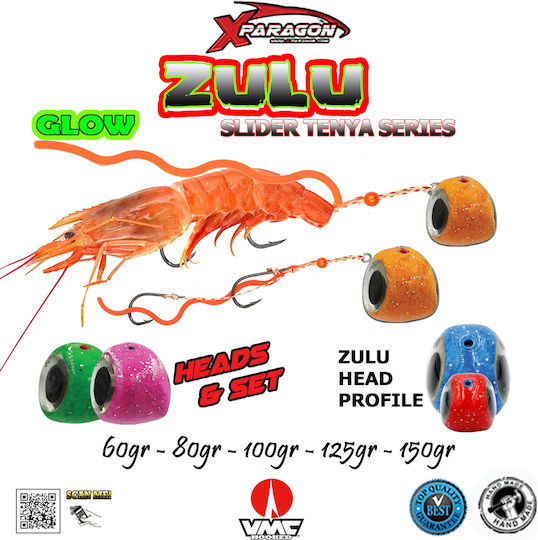 X-paragon Zulu Tenya Slider Set 60g Fluorescent Orange
