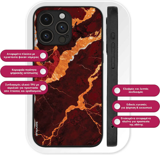 Θήκη Sonique Marble Series Oppo Find X3 Neo 5g Κόκκινο