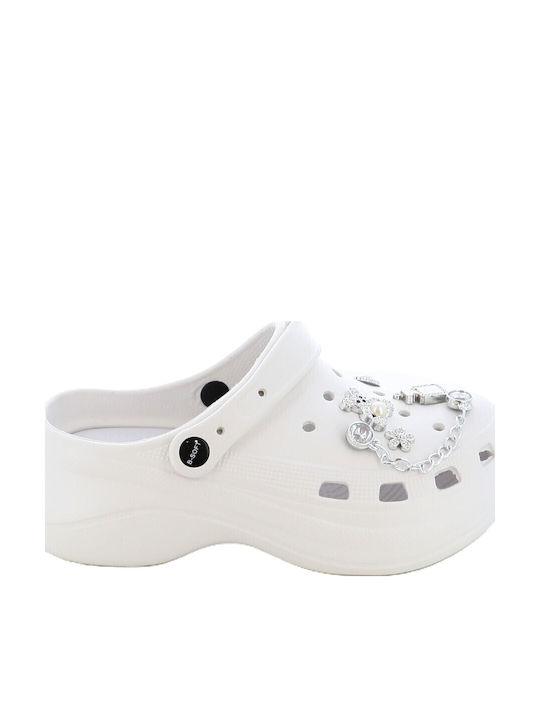 B-Soft Women's Clogs White