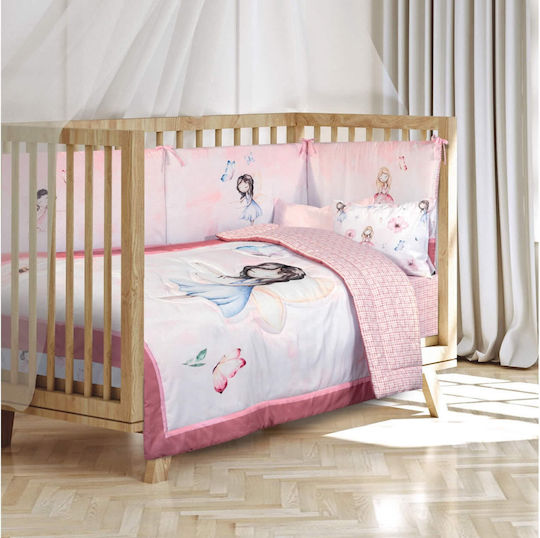 Greenwich Polo Club Crib Bumpers Classic Inside Pink/dusty Rose 45x195cm