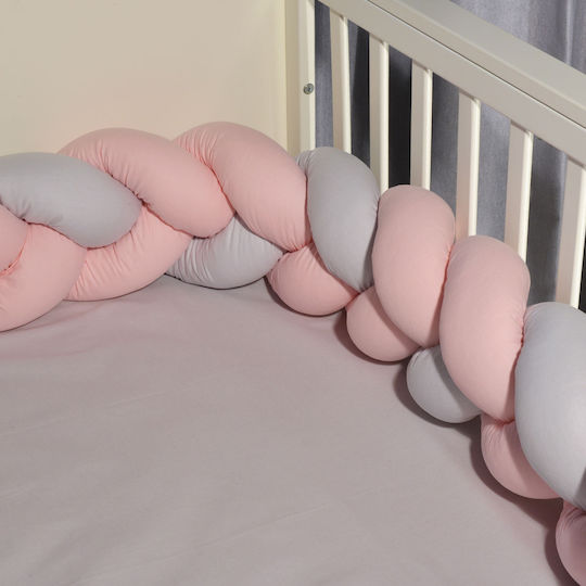 Baby Oliver Πάντα Πλεξούδα Εσωτερική Ροζ 20x200cm