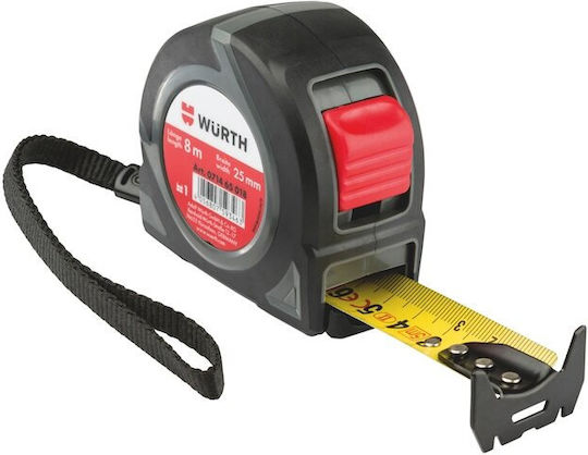 Wurth 2K PT18 Tape Measure with Auto-Rewind 25mm x 8m