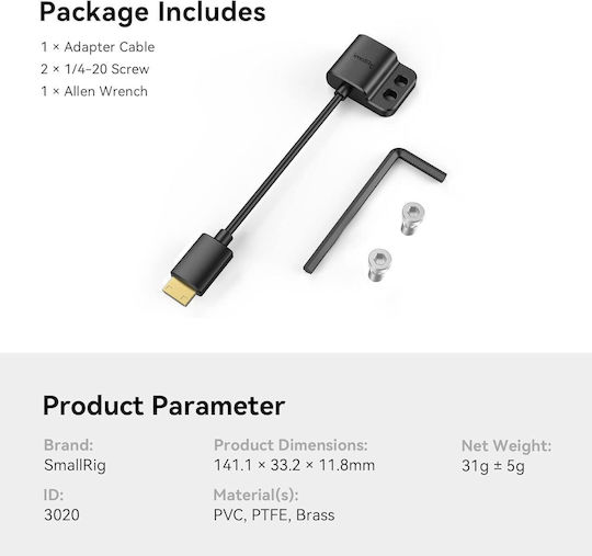 Mini HDMI La HDMI Feminin Adaptator C La A 4k 14 Cm Lungime Montare Șuruburi 1/4-20 Cameră Mini HDMI Port Asemănător Cu Nikon Z6 Z7 D780 Canon EOS RP 5D Mark IV