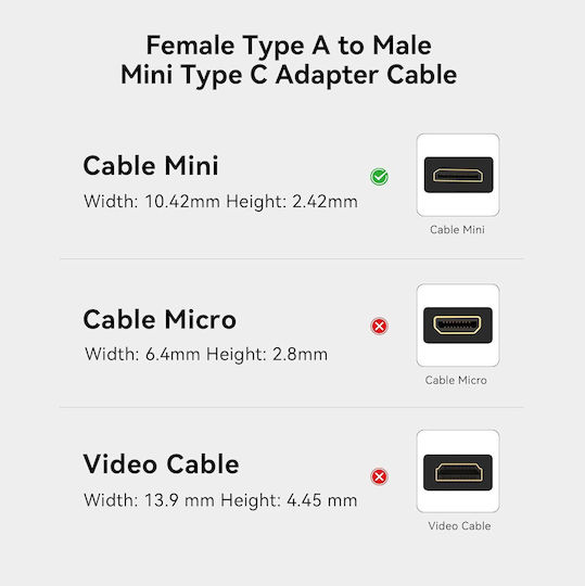 Mini HDMI La HDMI Feminin Adaptator C La A 4k 14 Cm Lungime Montare Șuruburi 1/4-20 Cameră Mini HDMI Port Asemănător Cu Nikon Z6 Z7 D780 Canon EOS RP 5D Mark IV