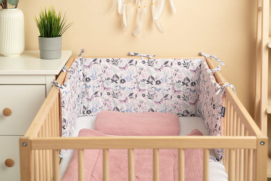 Sensillo Crib Bumpers Classic Inside Pink 30x180cm