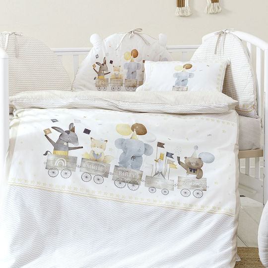 Nima Magic Party Crib Bumpers Classic Inside Beige 40x200cm