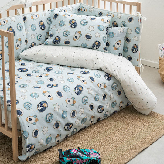 Vesta Home Cosmic Standard Inside Light Blue Crib Bumper 40x195cm