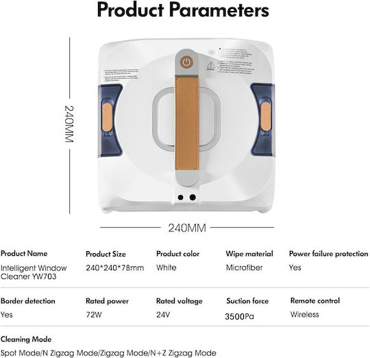 Aspirator de geamuri Robot Baterie