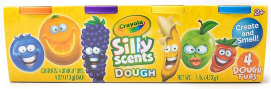 Crayola 4 Πλαστοζυμαράκια Πλαστελίνης Silly Scents για 3+ Ετών