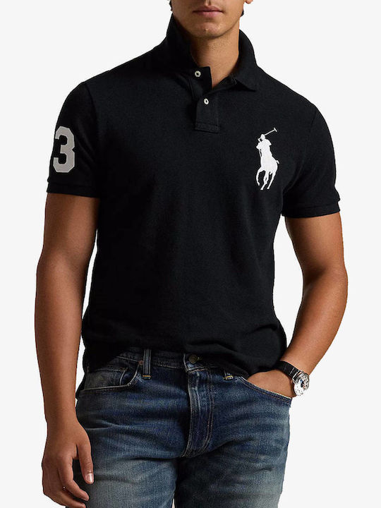 Polo Short Sleeve Black Blouse