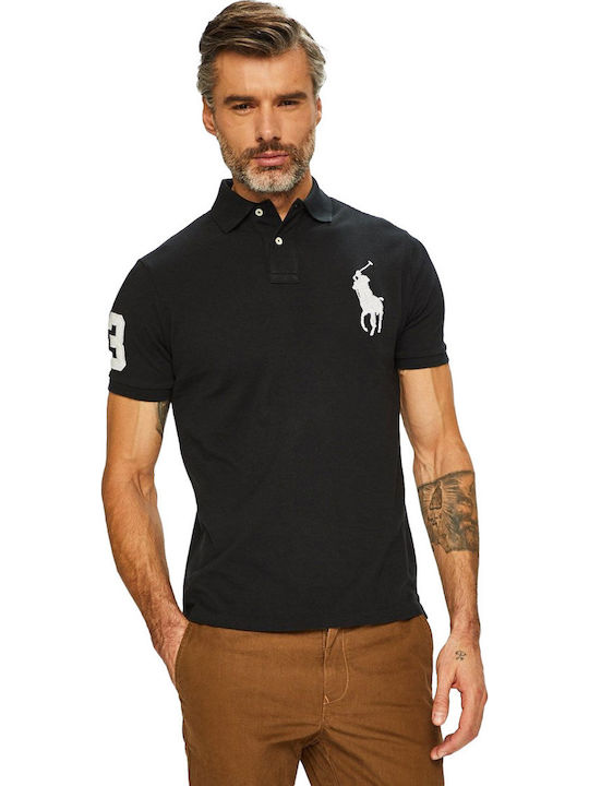 Polo Short Sleeve Black Blouse