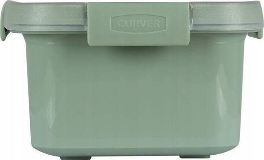 Set Prânz Recipient Pătrat pentru Alimente 1.1l Smart Eco To Go 16x16x9cm Verde Deschis