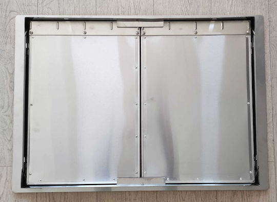 Grandhall Grandpro Usa Cadru Încorporat Din Oțel Inoxidabil 81 X 57 X 4 Cm Bucătărie Insulă În Aer Liber Grandhall A08001005t Elite 4b Argintiu