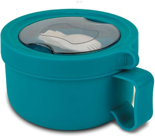 Nava Inox Lunchbox Isolierte Lunchbox Blau mit Fächern 850ml