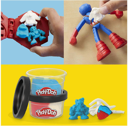 Hasbro Play-Doh Plasticină Set De Joc Captain America Pentru 3+ Ani 2 Buc