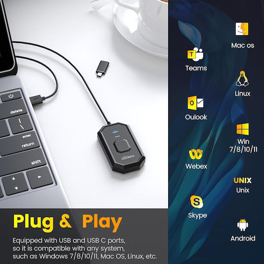 Jiggler Maus 2 In 1 Auto Klickfunktion Mausbewegungssimulation Undetectable Usb-c Adapter Plug & Play Computer Laptop Pc