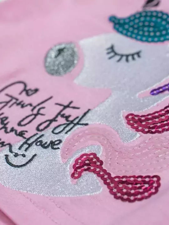 Kinder-Set mit Shorts Sommer 2Stück Rosa