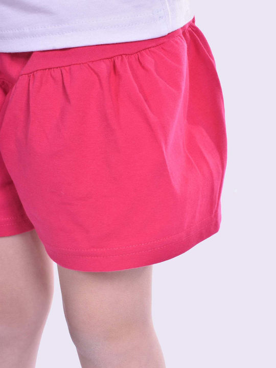 Kids' Set with Shorts Summer 2pcs White Flowers