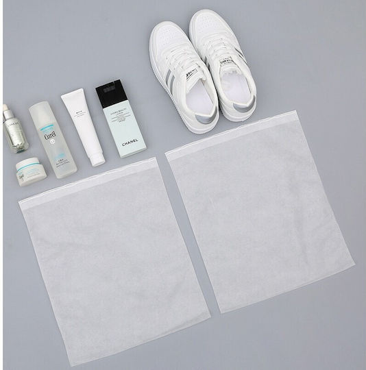 Plastic Sac de Depozitare pentru Saci / Pantofi în Culoare Alb 38x32x1cm 50buc