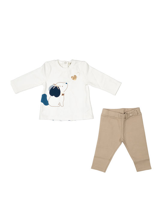 Kinder-Set mit Hose Winter 2Stück Weiß