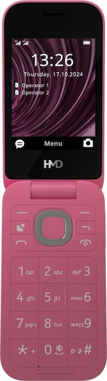 HMD 2660 Flip Dual SIM Mobile with Large Buttons Pink