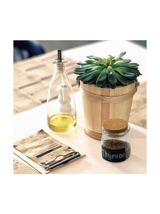 Glass Tabletop Spice Jar Set 12 Transparent