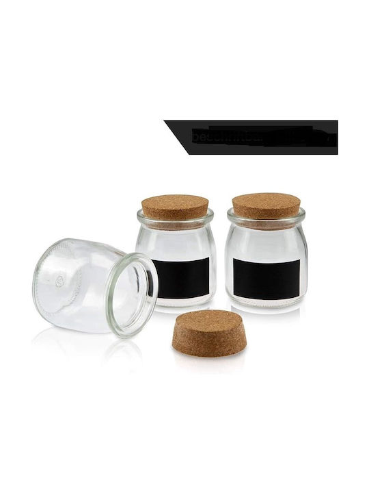 Glass Tabletop Spice Jar Set 12 Transparent