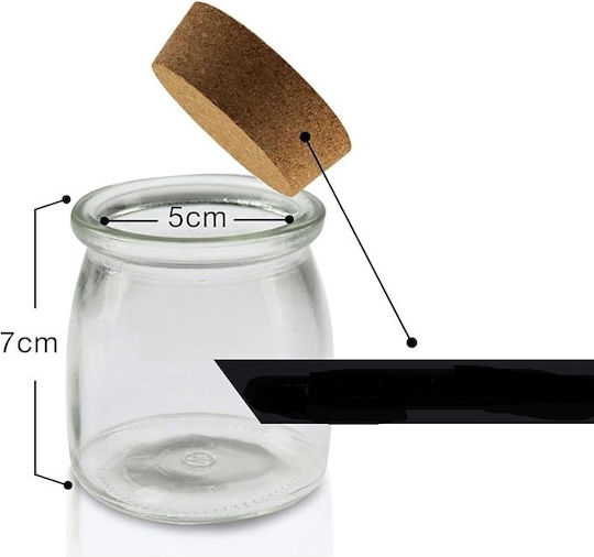 Glass Tabletop Spice Jar Set 12 Transparent