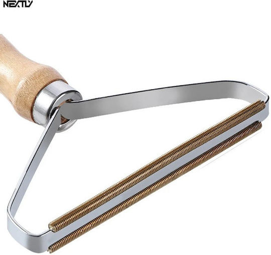 Set 4 Lint Pet Hair Cleaning Brushes Nextly Reusable Ergonomic Wooden Handle Copper Blade