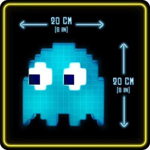 Paladone Παιδικό Διακοσμητικό Φωτιστικό Pac-Man Ghost με Εναλλαγές Χρωματισμών Μπλε