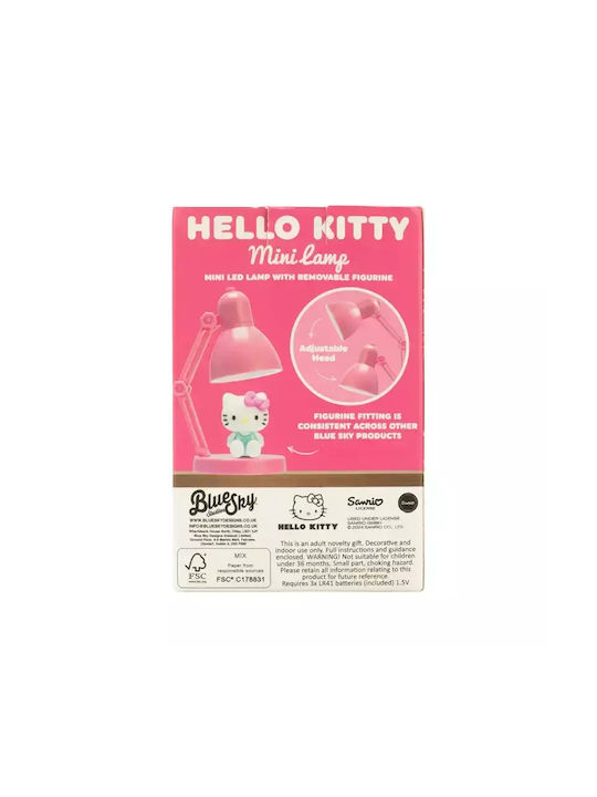 Hello Kitty Παιδικό Φωτιστικό Πορτατίφ Ροζ 6.5x5.1x10εκ.