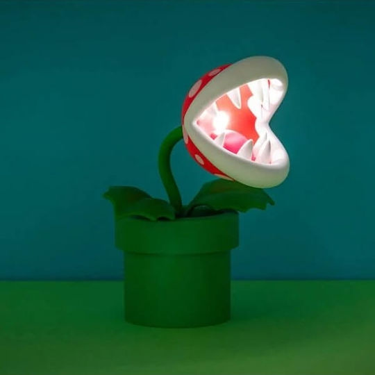 Paladone Lampă decorativă pentru copii Super Mario Mini Piranha Plant Verde 21.3εκ.