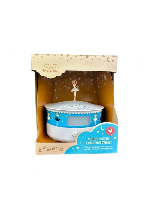 Trousselier Kinder Tischlampe Projektor Ballerina Weiß 13x13x12cm