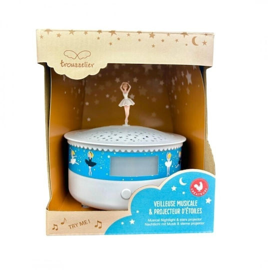 Trousselier Kids Table Lamp Projector Ballet Dancer White 13x13x12cm