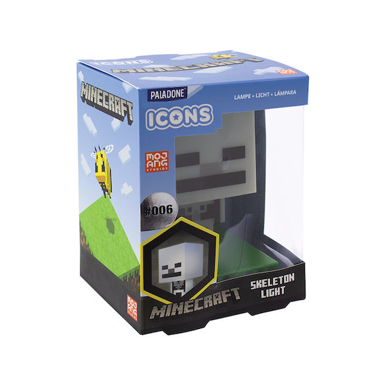 Paladone Детско Декоративно Осветление Minecraft Skeleton Сив 11εκ.