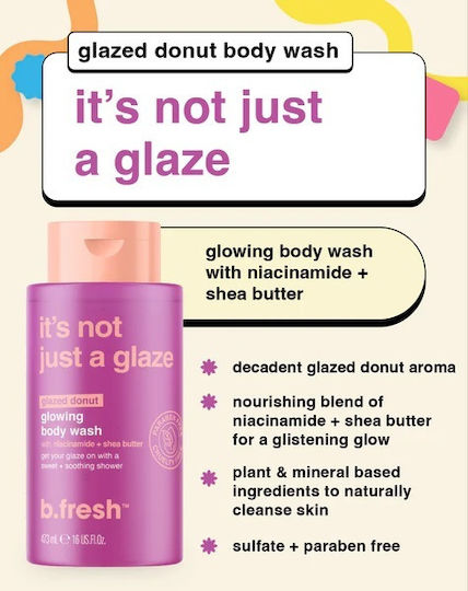 B.Fresh Schaumbad in Gel mit Niasinamid für Nährend 473ml