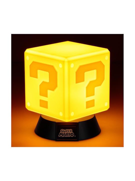 Paladone Детско Декоративно Осветително Тяло Super Mario Question Block с Проекция на Дизайни Жълто 3x10см